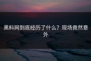 黑料网到底经历了什么？现场竟然意外