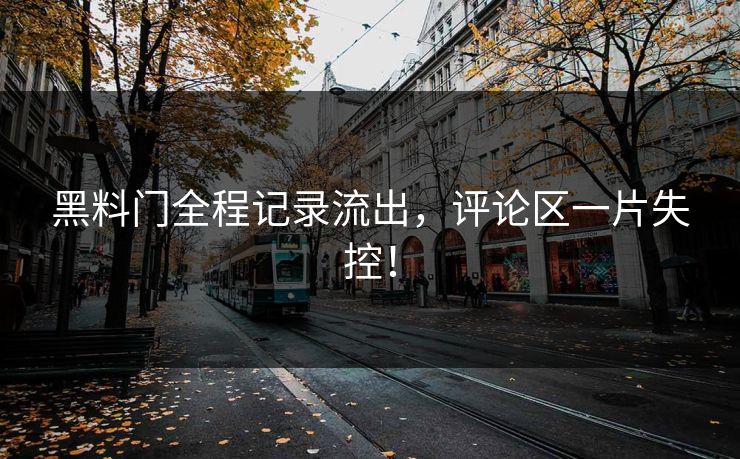 黑料门全程记录流出，评论区一片失控！
