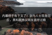 内幕终于有下文了！业内人士现身回应，黑料网热议网友直呼过瘾